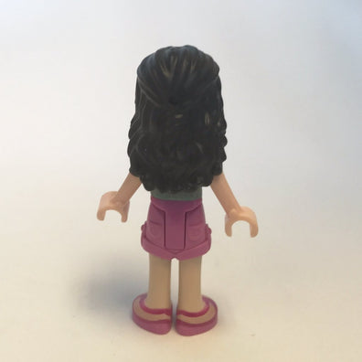 LEGO Minifigure-Emma, Dark Pink Shorts, Sand Green Top with Red Cross Logo and Scarf-Friends-FRND077-Creative Brick Builders